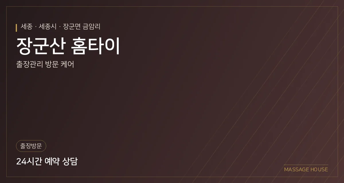 세종 세종시 장군산 홈타이 출장마사지 안내 이미지